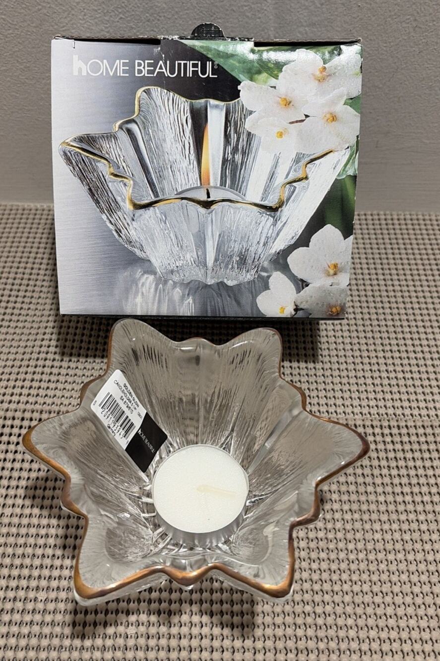 Mikasa Home Beautiful Golden Glow Candleholder 5 1/4 Inch Germany